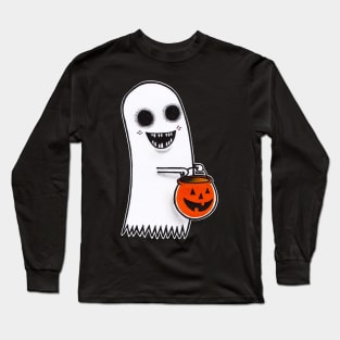 Trick or Treat Ghost Long Sleeve T-Shirt